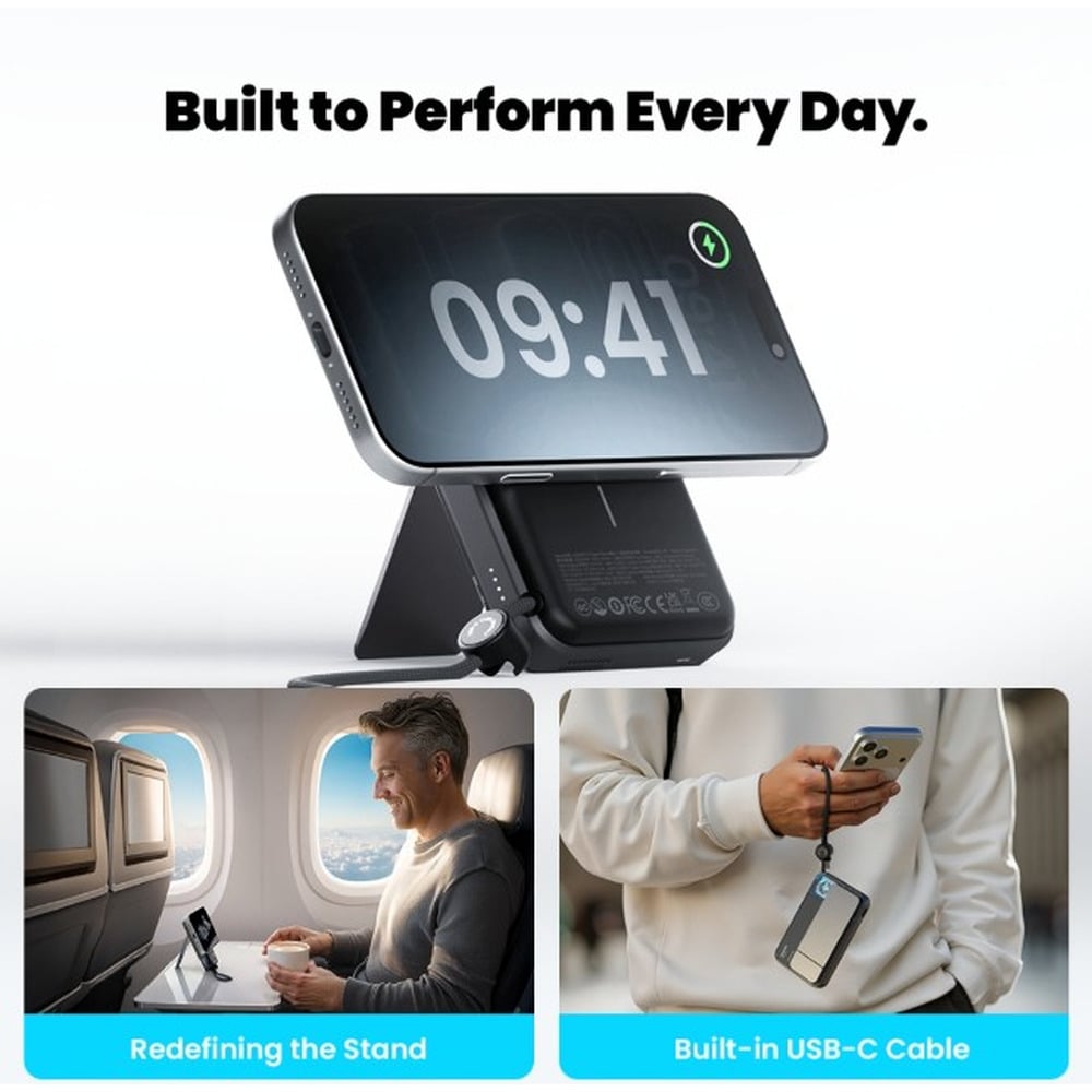 Sharge ICEMAG 3 35W Qi2 10000mAh Power Bank With Built-in Cable