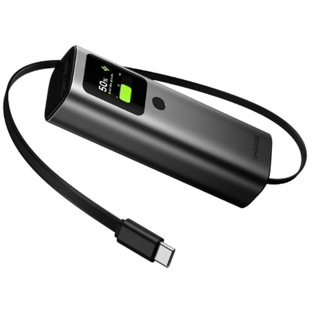 Sharge Retractable 165W 20000mAh Power Bank With Built-in Cable