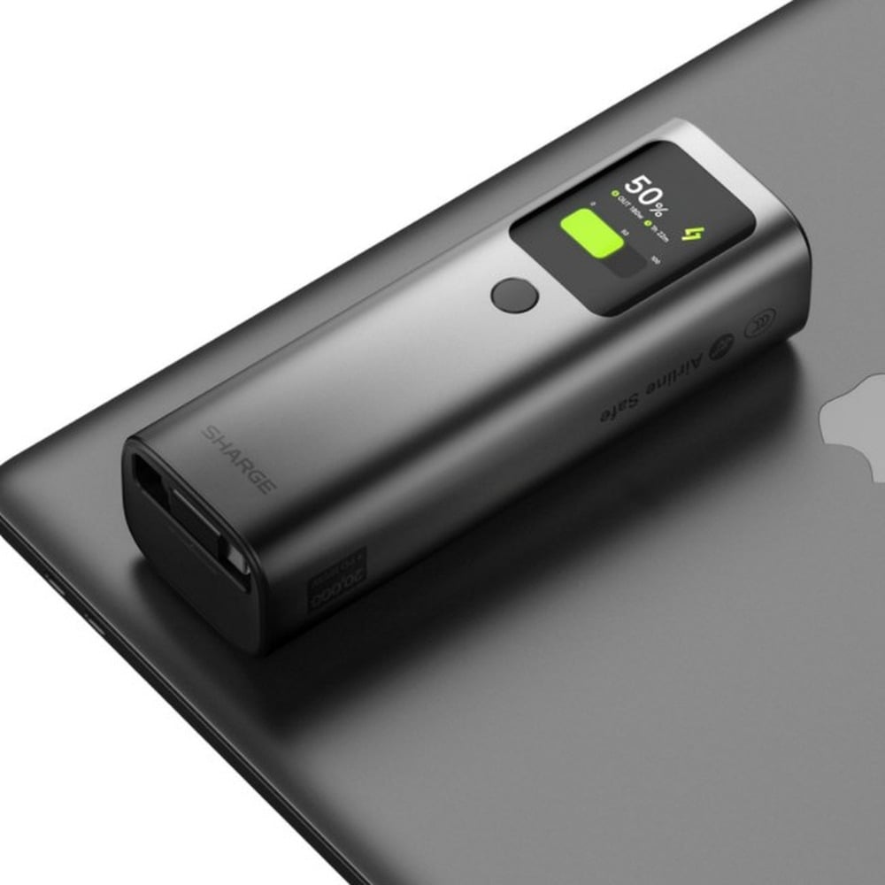 Sharge Retractable 165W 20000mAh Power Bank With Built-in Cable