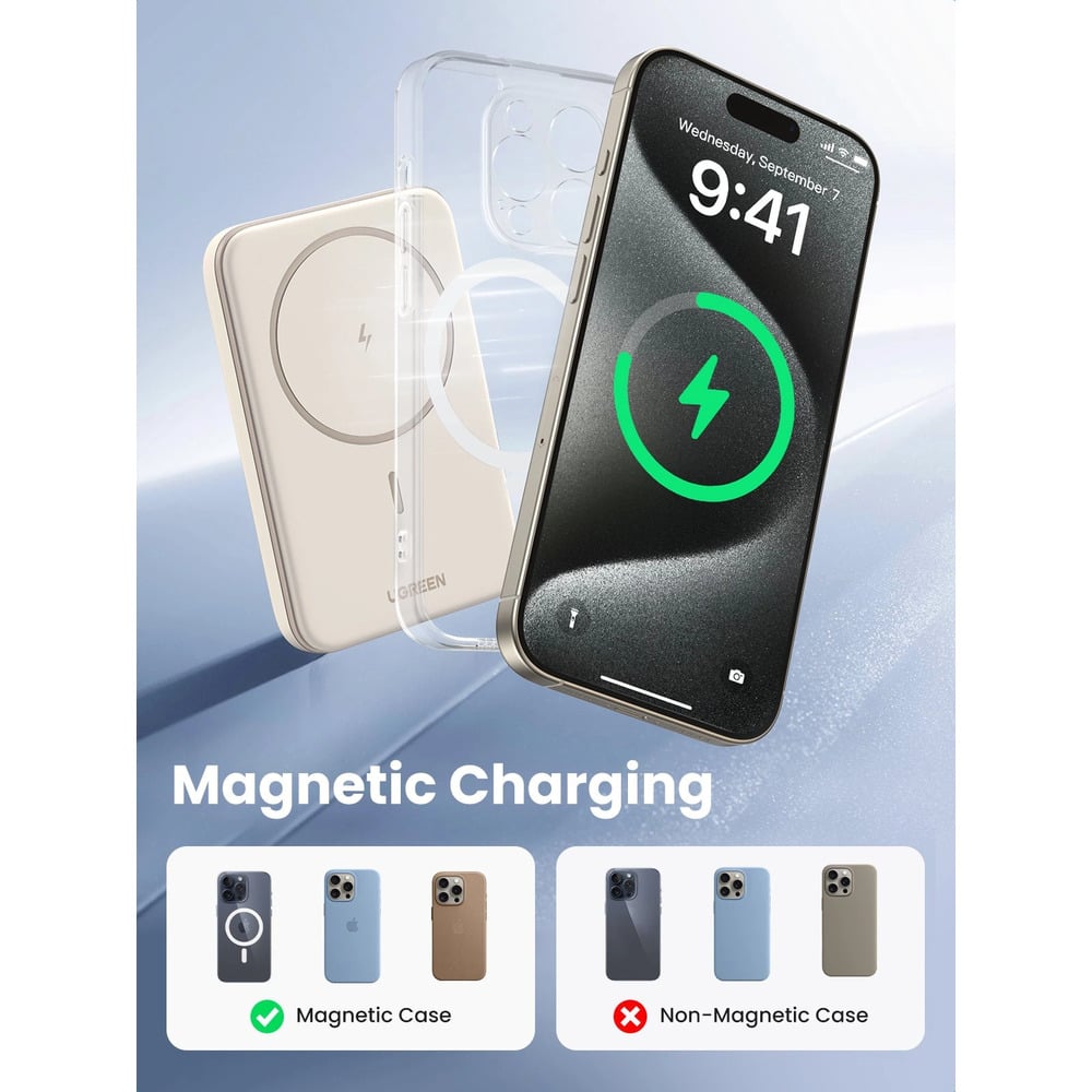 UGREEN 25207 15W 5000mAh Magnetic Wireless Power Bank