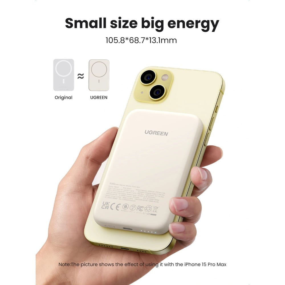 UGREEN 25207 15W 5000mAh Magnetic Wireless Power Bank