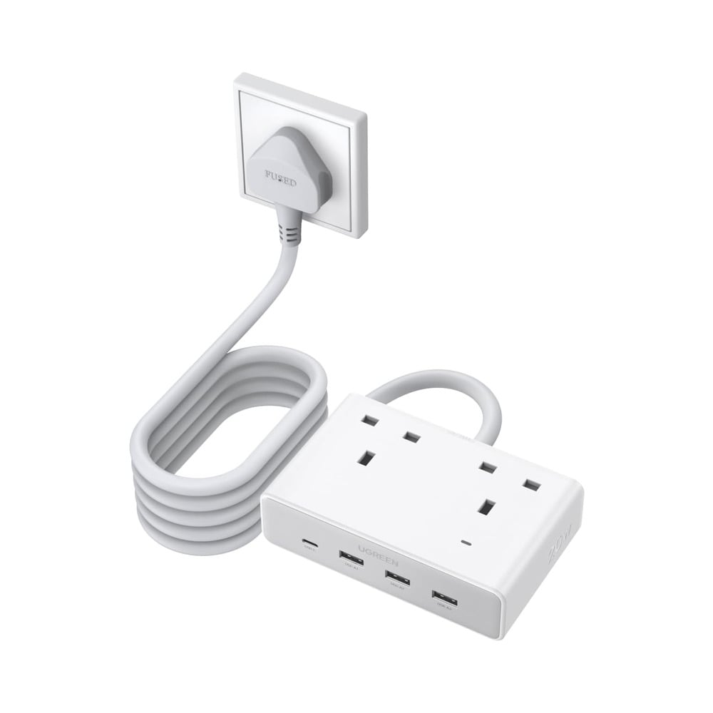 UGREEN 85170 Nexode PD 20W AC 2990W 2-Outlet Power Strip for Laptops, Tablets, Phones