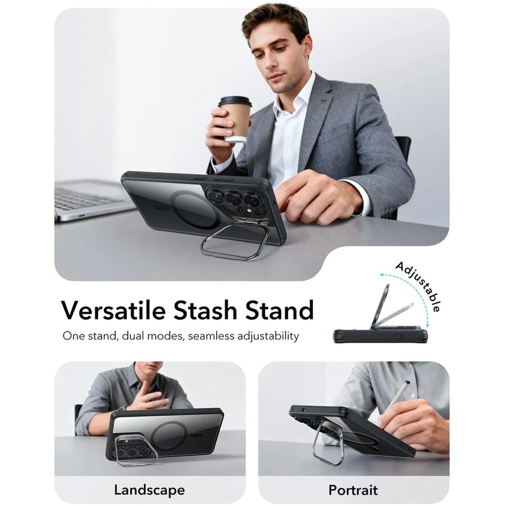 ESR Classic Hybrid Case with Stash Stand for Samsung Galaxy S26 Ultra