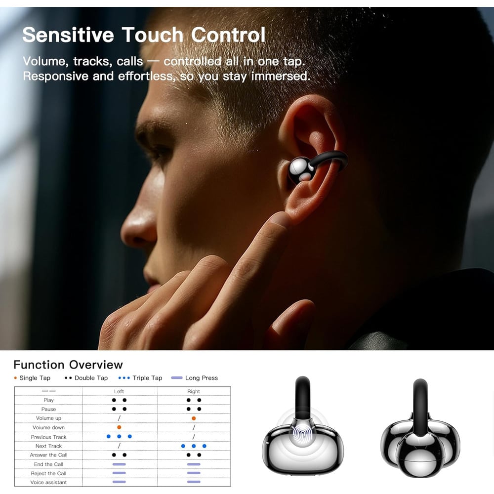 Scykei ear clip Wireless Earbuds