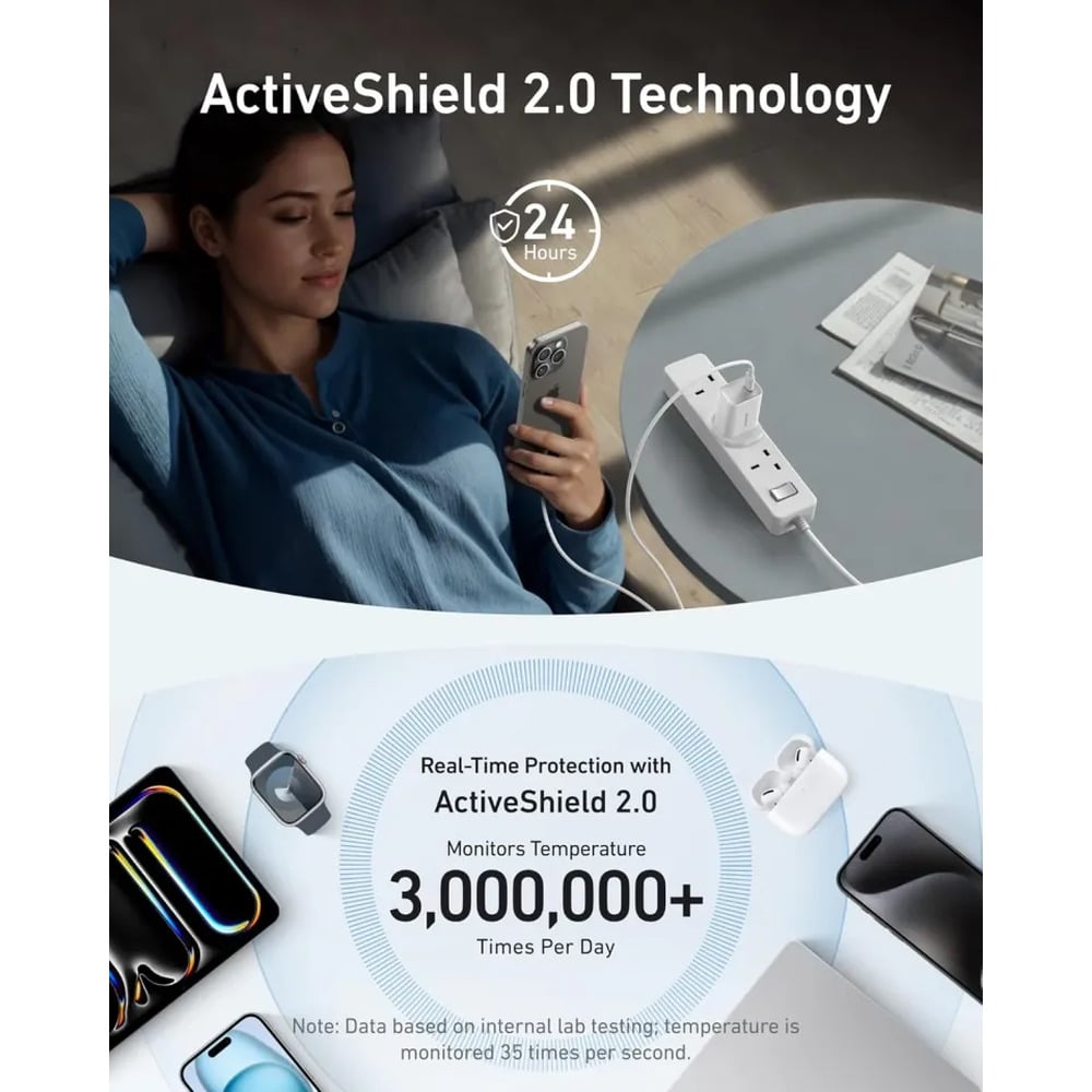 Anker B2679K11 Nano 100W USB-C Charger with USB-C Cable