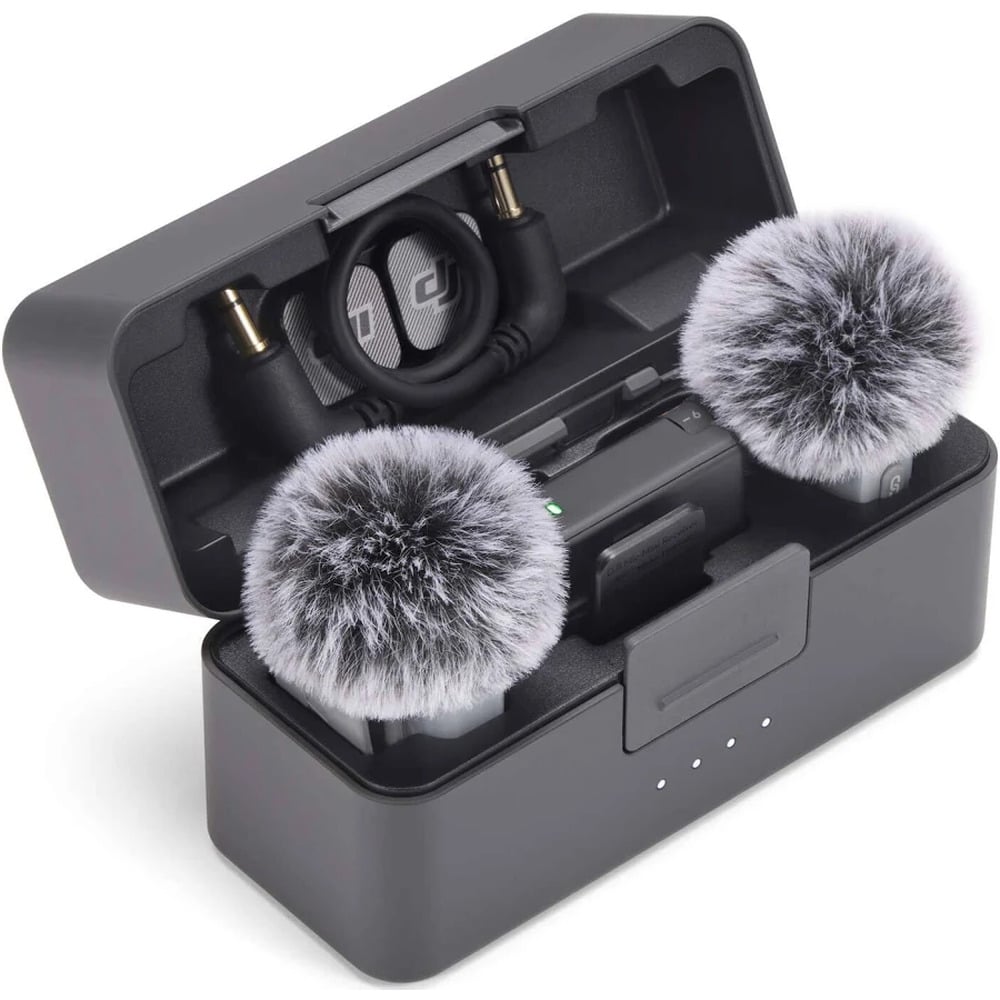 DJI Mic Mini 2, 2-Person Wireless Microphone for Camera &amp; Smartphone (2 TX + 1 RX + Charging Case)