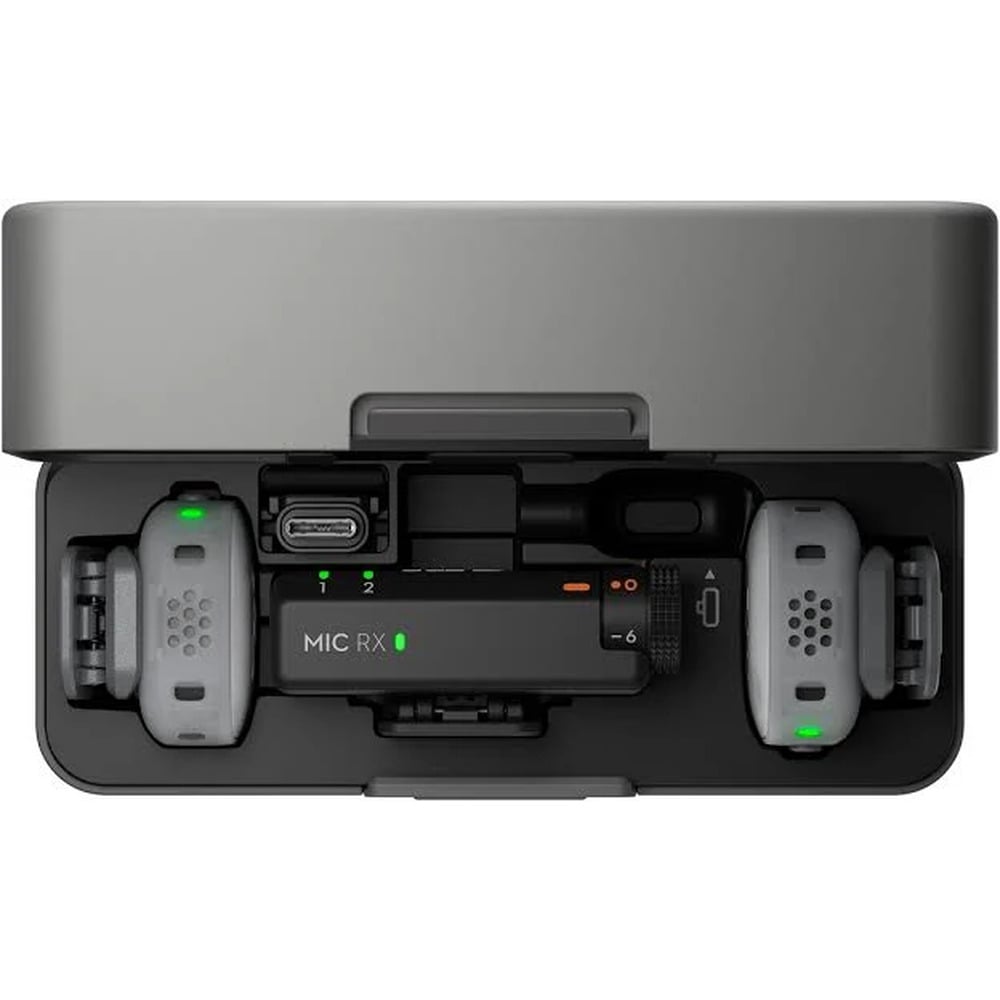 DJI Mic Mini 2, 2-Person Wireless Microphone for Camera &amp; Smartphone (2 TX + 1 RX + Charging Case)