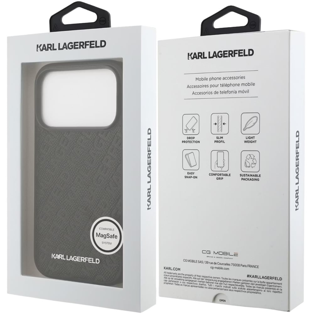 Karl Largerfeld MagSafe PU Full Wrapped Case for 17 Pro