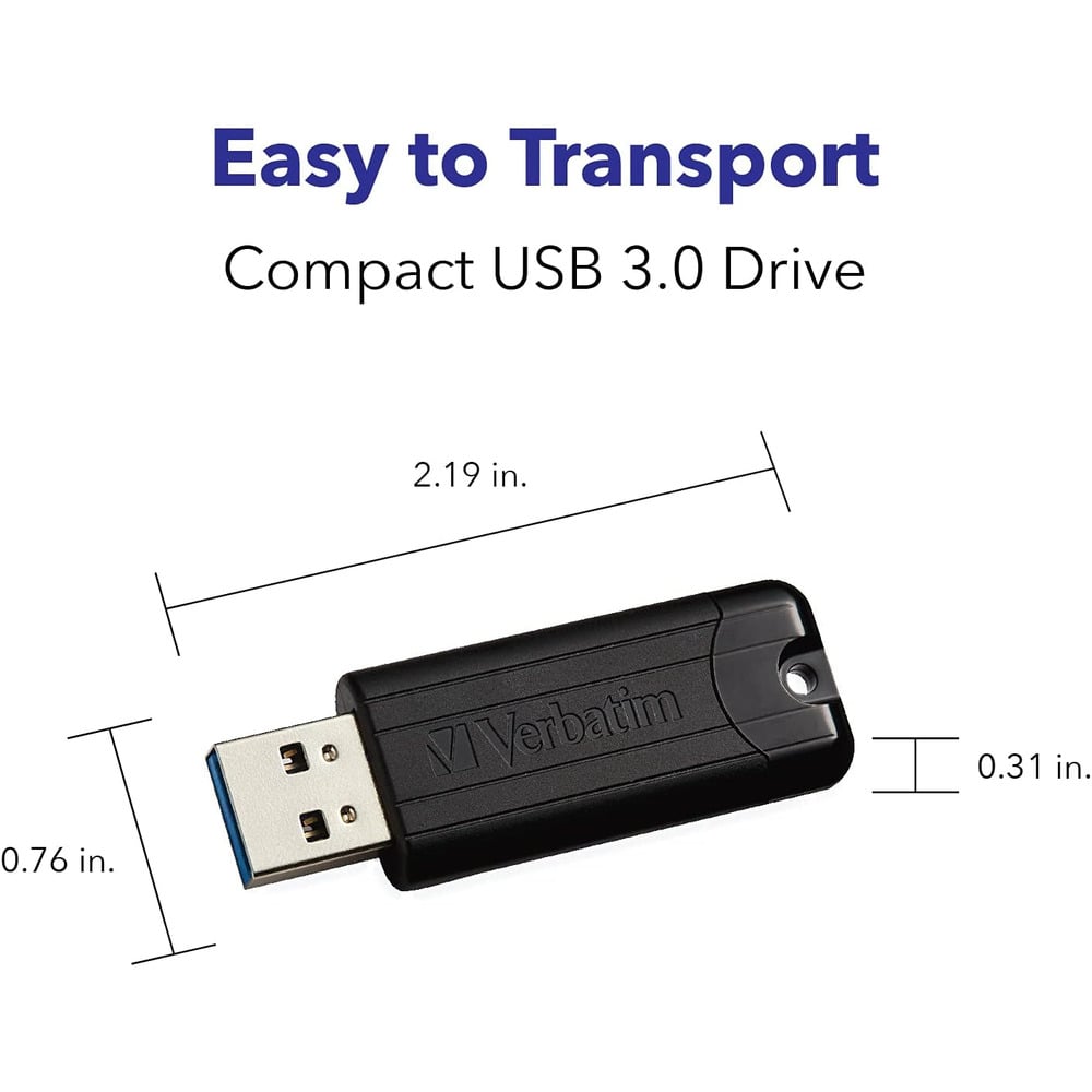 Verbatim 49317 PinStripe 3.2 Gen 1 32GB Flash Drive