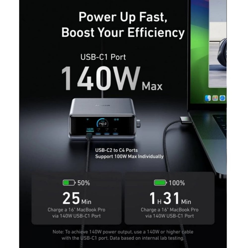 Anker A2345241 Prime Charger, 250W 6-Port GaN Charging Station