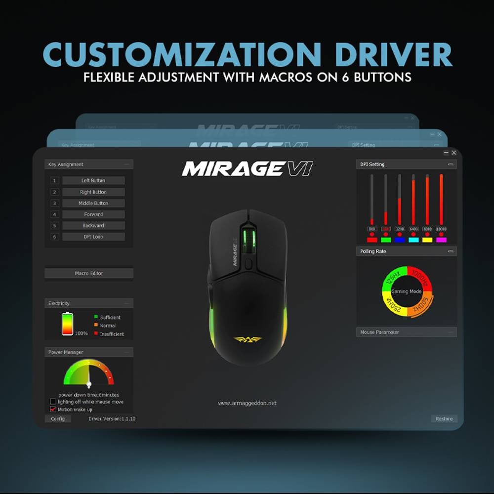 Armageddon Mirage VI 3-Mode Gaming Mouse