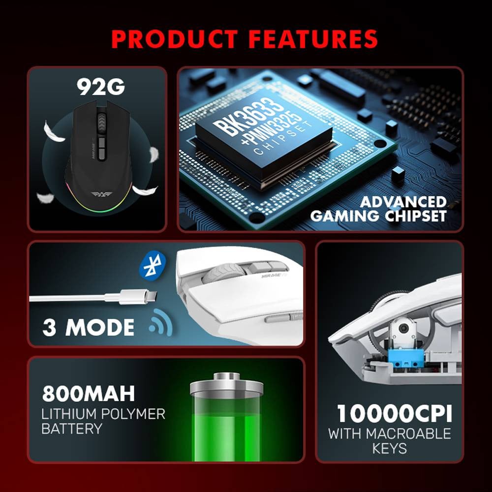 Armaggeddon Mirage-VII 3-Mode Gaming Mouse