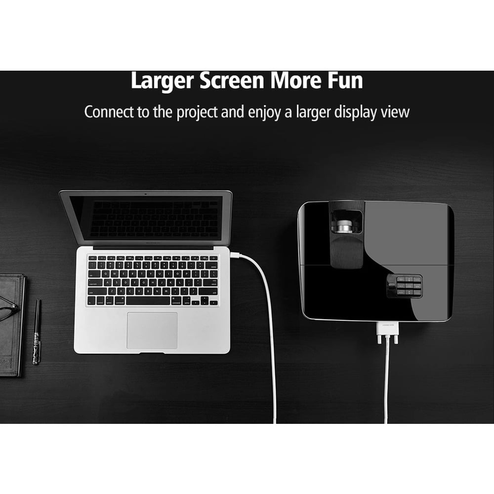 UGREEN 10443 Mini Display Port To DVI 24+1  1.5M Cable