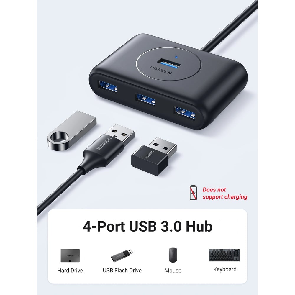 UGREEN 20290 USB 3.0 4 0.5M Hub