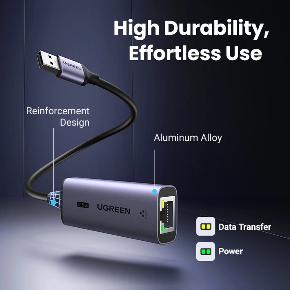 UGREEN 25051 USB to RJ45 2.5G Ethernet Aluminum Alloy Adapter