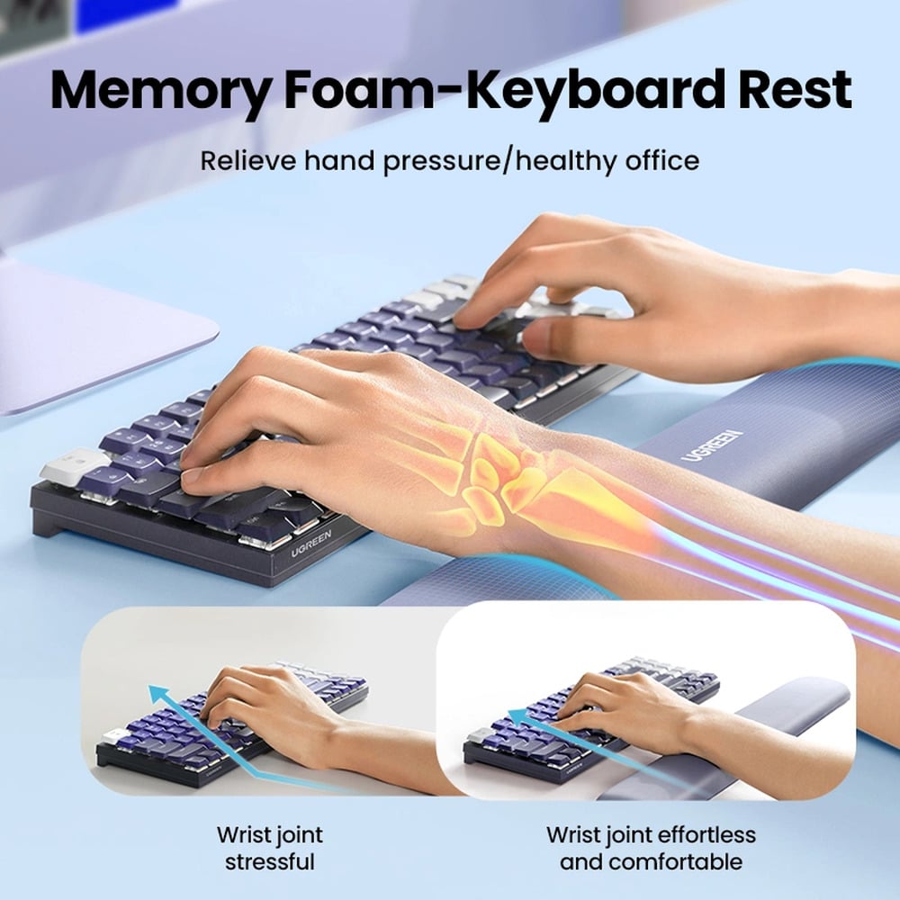 UGREEN 25248 Premium Ergonomic Keyboard Wrist Rest Pad Anti-Slip