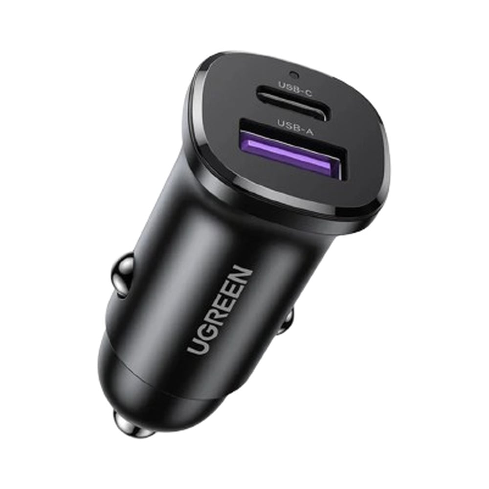 UGREEN 25845 30W Type-C + USB Dual Port Car Charger