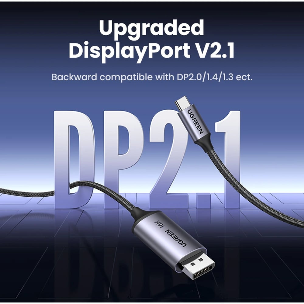 UGREEN 25863 Type-C to DisplayPort 16K 1M Nylon Braided Cable