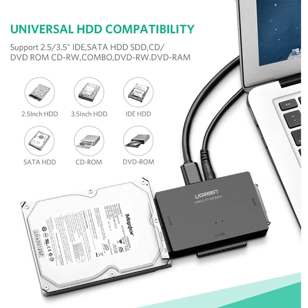 UGREEN 30353 USB 3.0 To Sata &amp; IDE HDD 3.5+2.5 Converter