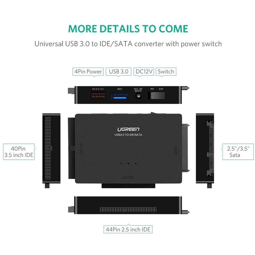 UGREEN 30353 USB 3.0 To Sata &amp; IDE HDD 3.5+2.5 Converter