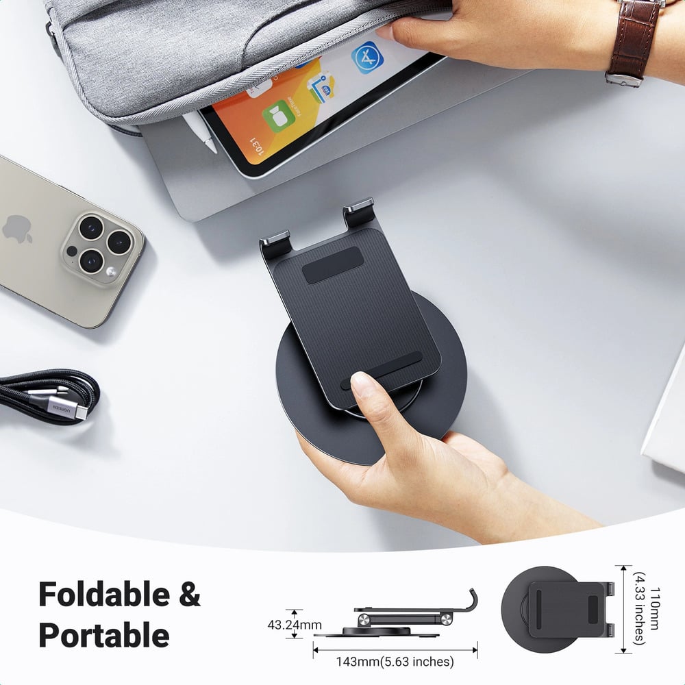 UGREEN 35152 Folding &amp; 360 Rotating Phone Stand