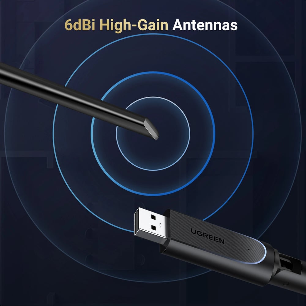 UGREEN 35265 AX900 USB High-Gain Dual Band Wi-Fi Adapter