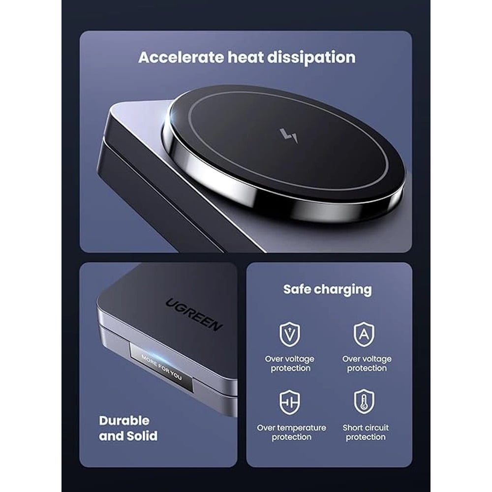 UGREEN 45056 20W 2-in-1 Magnetic Phone &amp; AirPods Wireless Charger