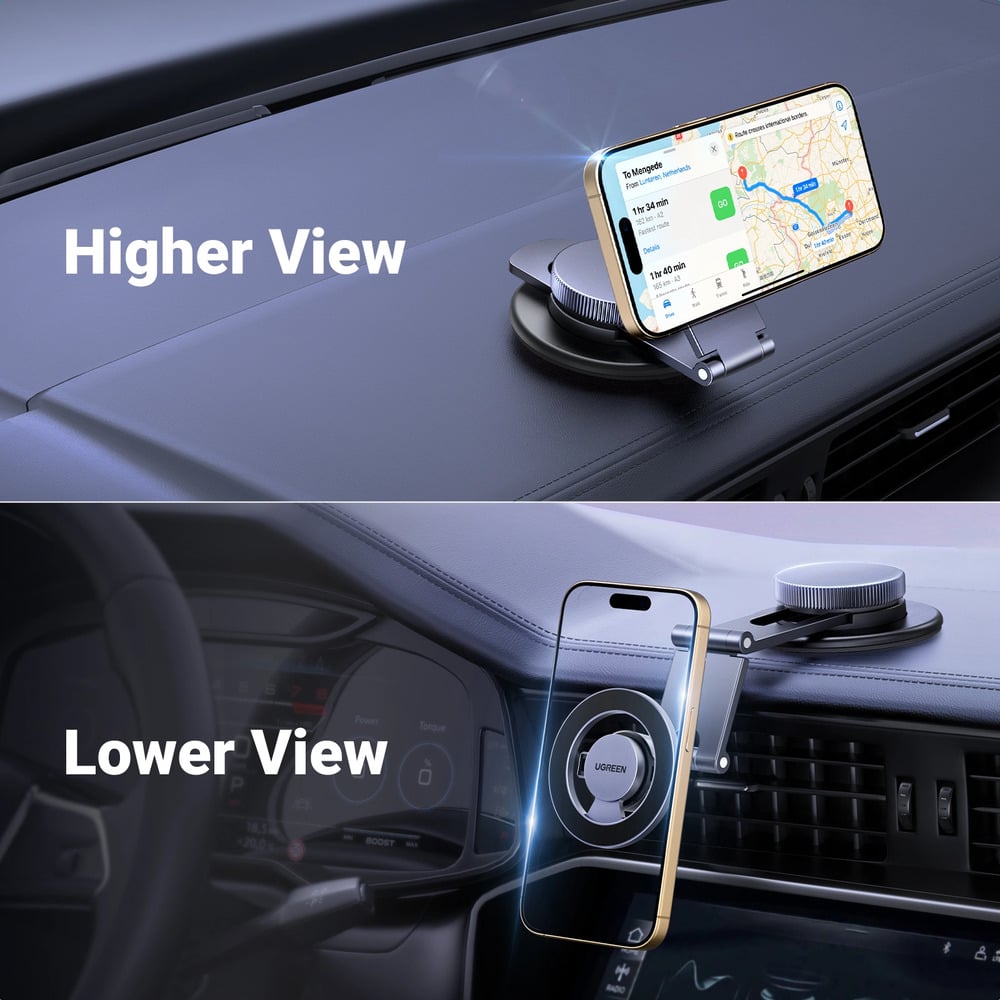 UGREEN 45577 Magnetic 360 Rotatable + Retractable Car Phone Holder