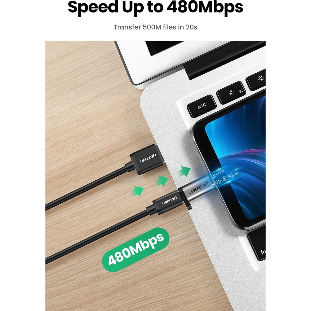 UGREEN 50590 Micro USB Male To Type-C Female Adapter