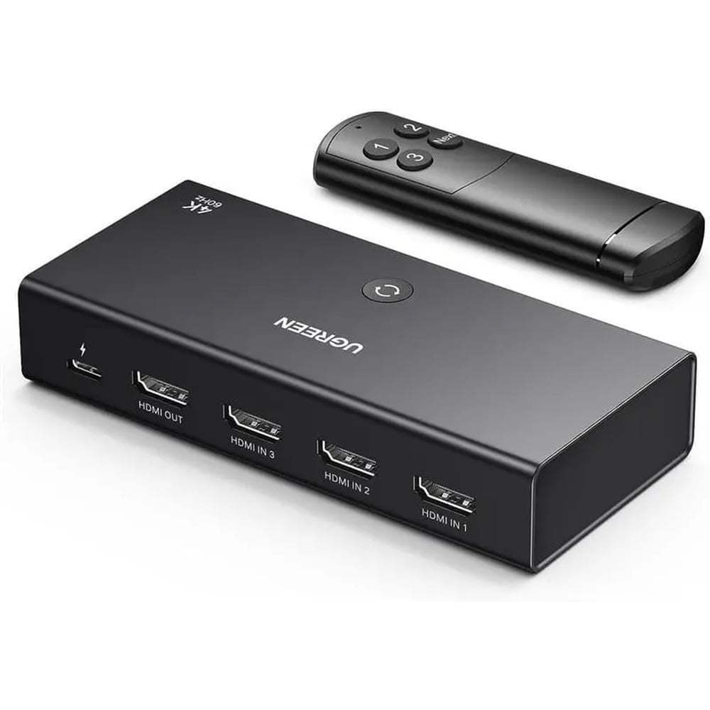 UGREEN 55857 HDMI 4K 60Hz Switch 3 In 1 With Remote