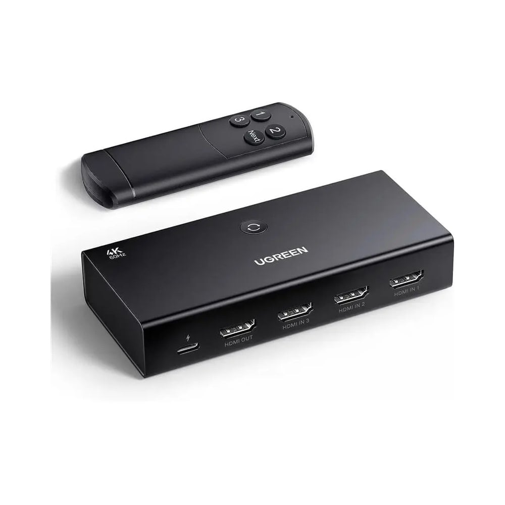 UGREEN 55857 HDMI 4K 60Hz Switch 3 In 1 With Remote