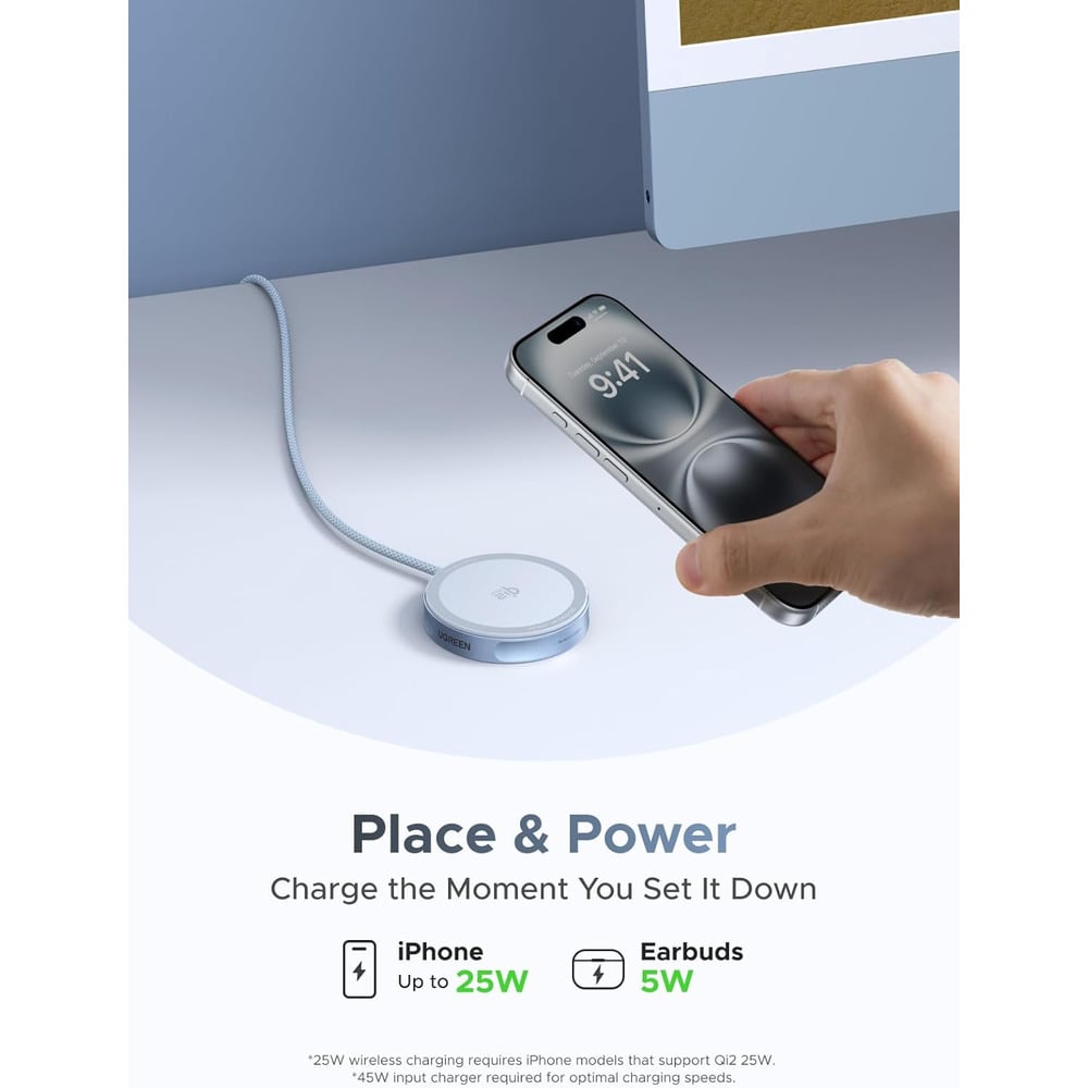 UGREEN 55959 25W MagFlow Qi2.2 Certified Magnetic Wireless Charger