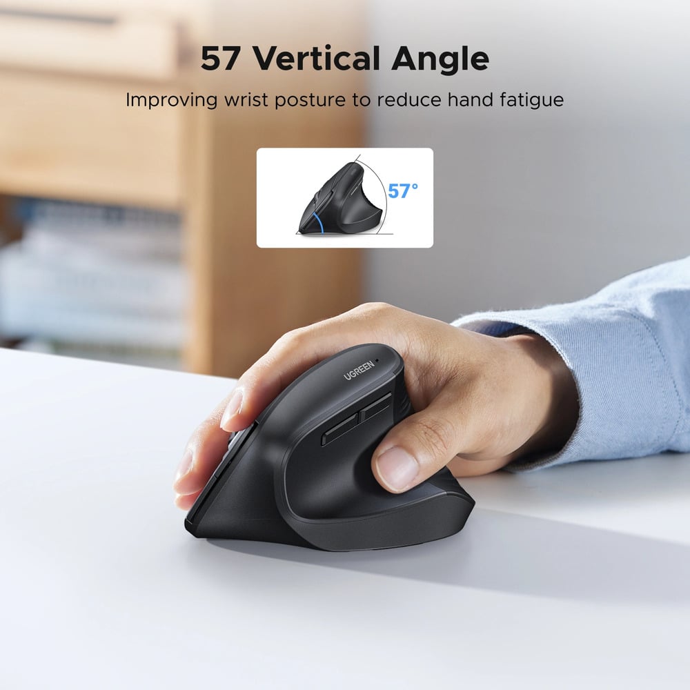UGREEN 65042 Bluetooth &amp; Wireless Vertical Mouse