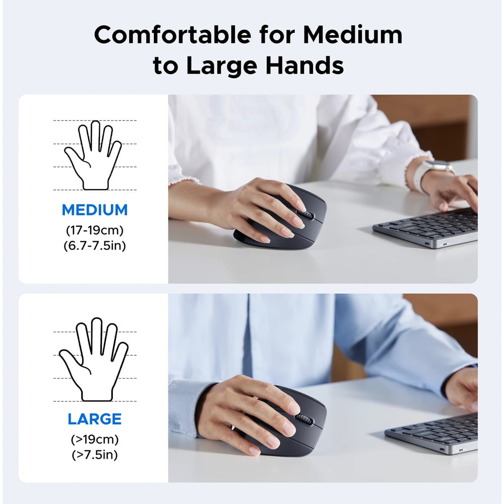 UGREEN 65042 Bluetooth &amp; Wireless Vertical Mouse