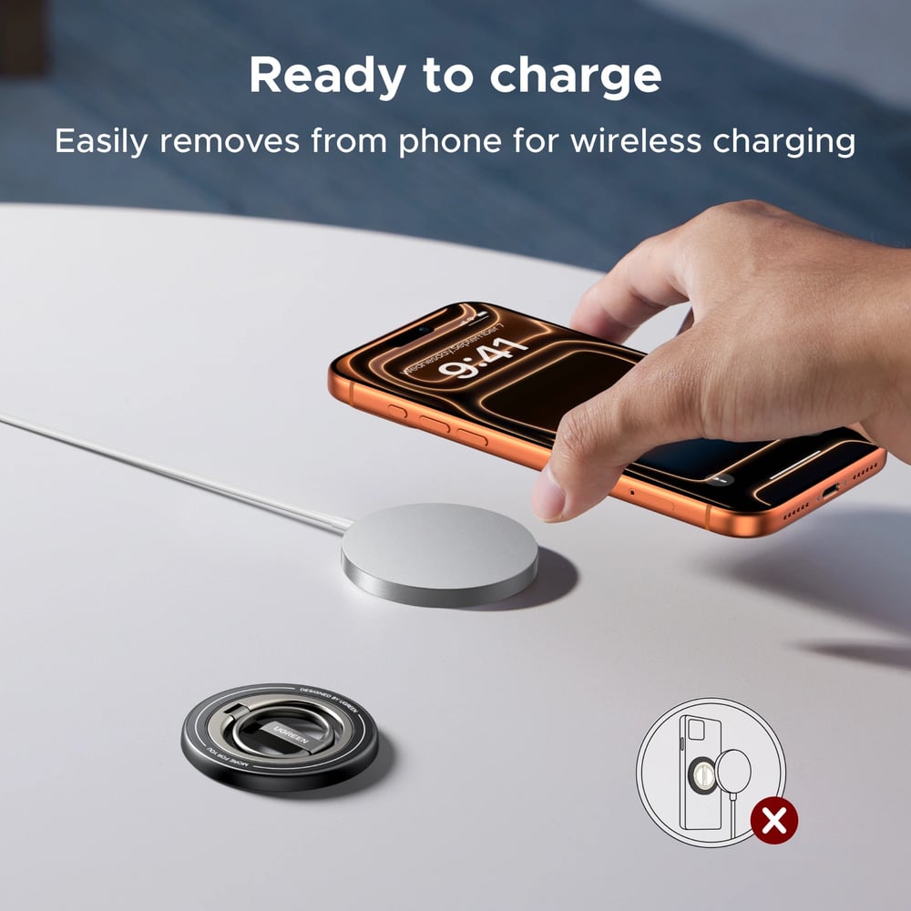 UGREEN 65819 2 In 1 Magnetic Phone Stand &amp; Ring Holder