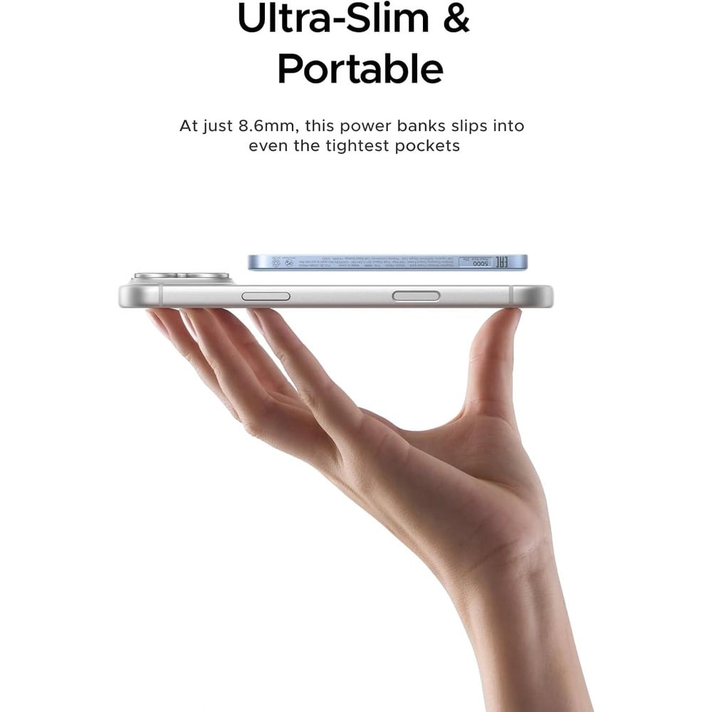 UGREEN 65840B 20W 5000mAh QI2 Aluminium Alloy Magnetic Wireless Power Bank