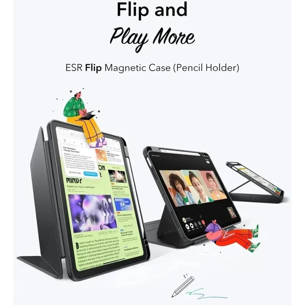 ESR Flip Hybrid Case with Pencil Holder for iPad 12th Gen A18