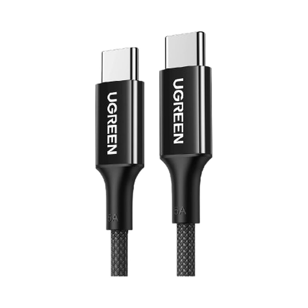 UGREEN 15275 100W 5A Max Type-C to Type-C PD Silicone Braided 1M Fast Charging Cable