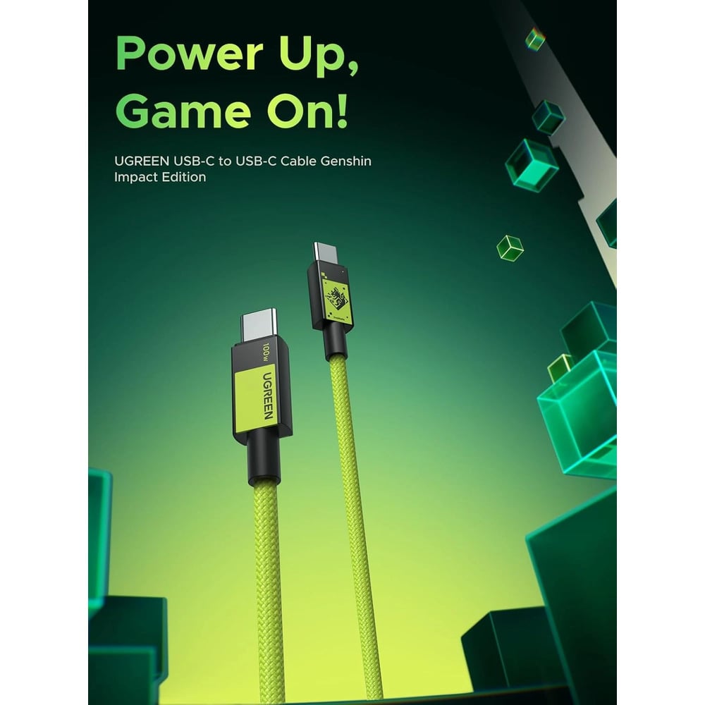 UGREEN 45063GI 100W Genshin Impact Edition 5A Max Type-C to Type-C PD  1M Fast Charging Cable