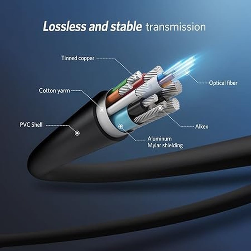 UGREEN 50219 HDMI 4K Fiber Zinc Alloy Shell Male to Male 50M Optical Cable