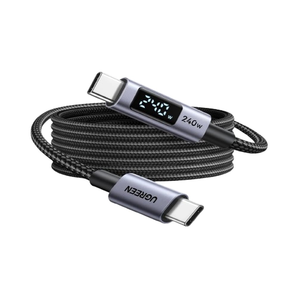 UGREEN 65866 240W Smart Digital Display Type-C to Type-C PD 1M Fast Charging Cable
