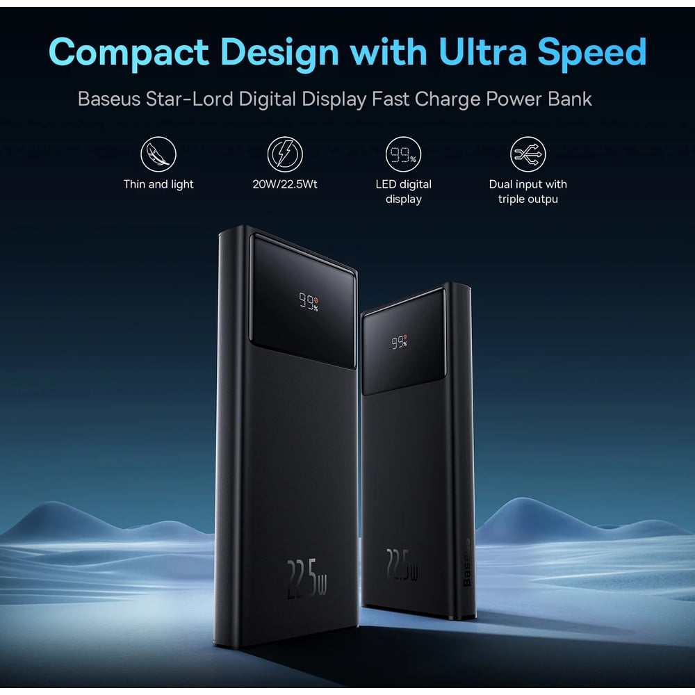 Baseus Star-Lord 22.5W 10000mAh Digital Display Power Bank