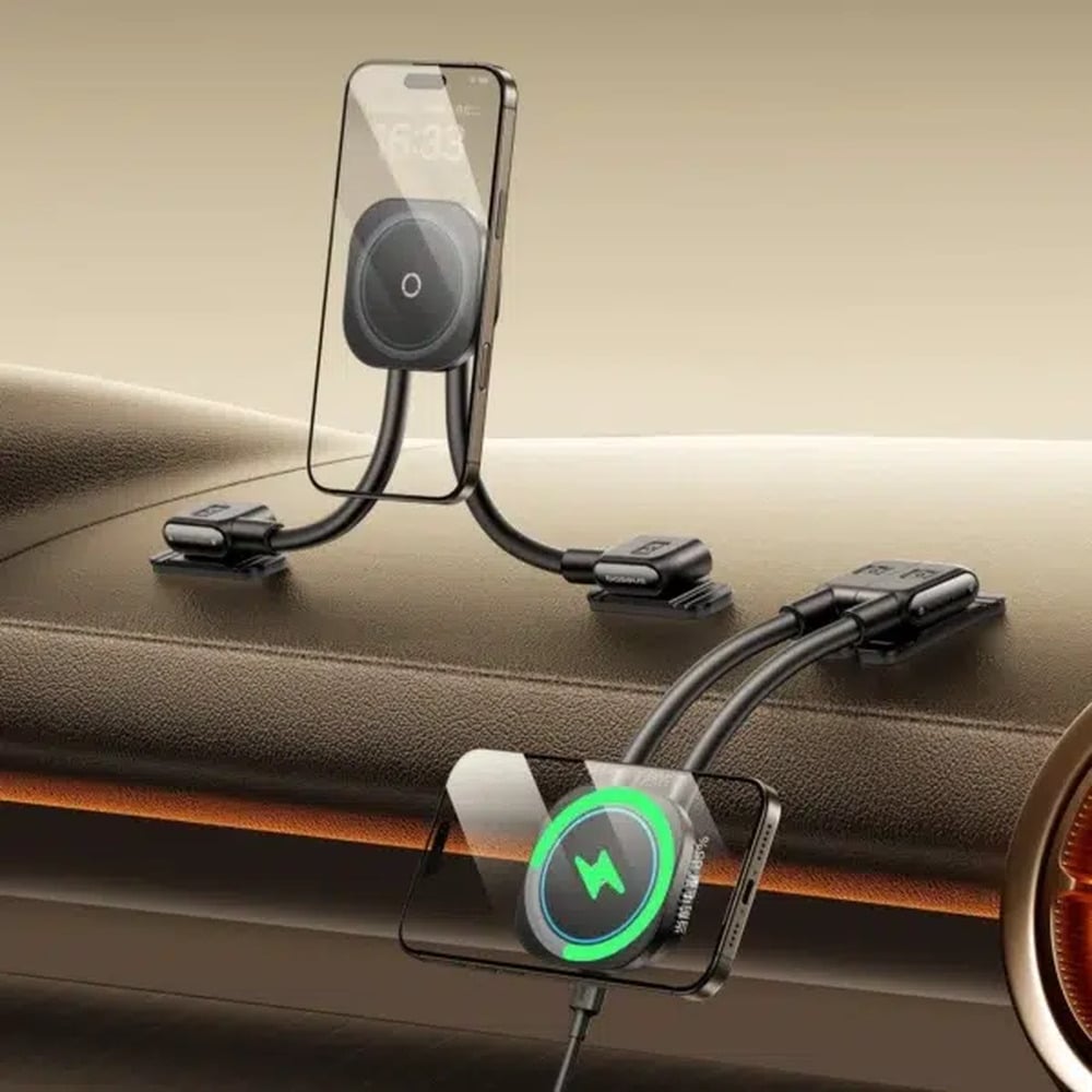 Baseus 15W PrimeTrip C03sPro Bend &amp;  Flip Magnetic Wireless Car Charger Mount Stick-On Type