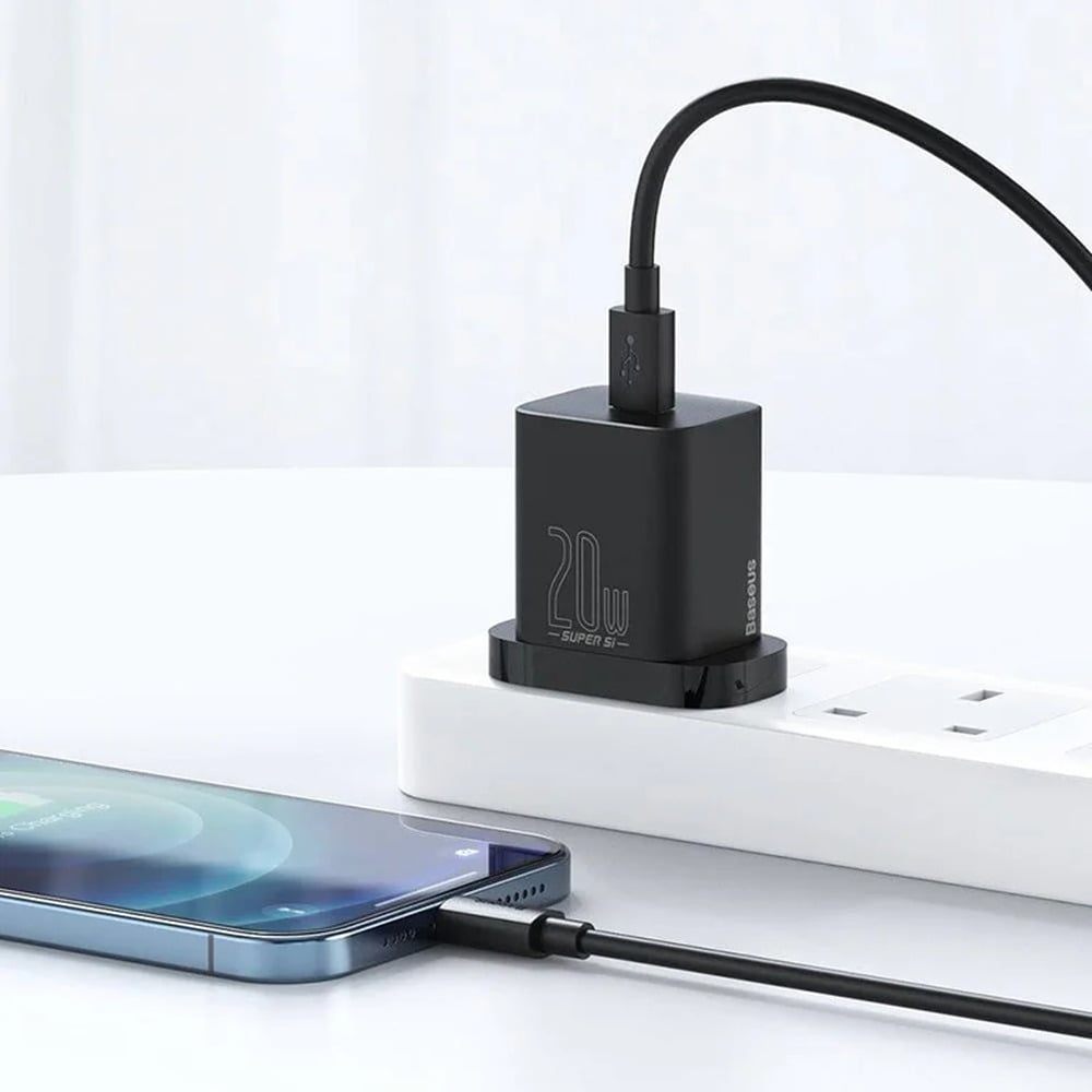Baseus 20W Super Si 1C UK 3 Pin Quick Charger