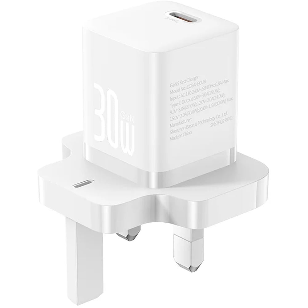 Baseus GaN5 1C 30W UK Mini Fast Charger 
