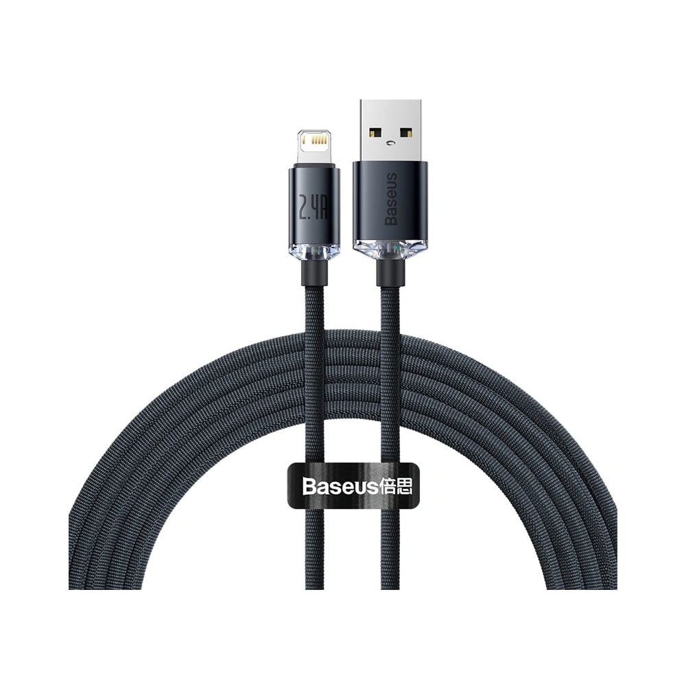 Baseus Crystal Shine Series 2.4A Fast Charging USB to Lightning 2M Cable