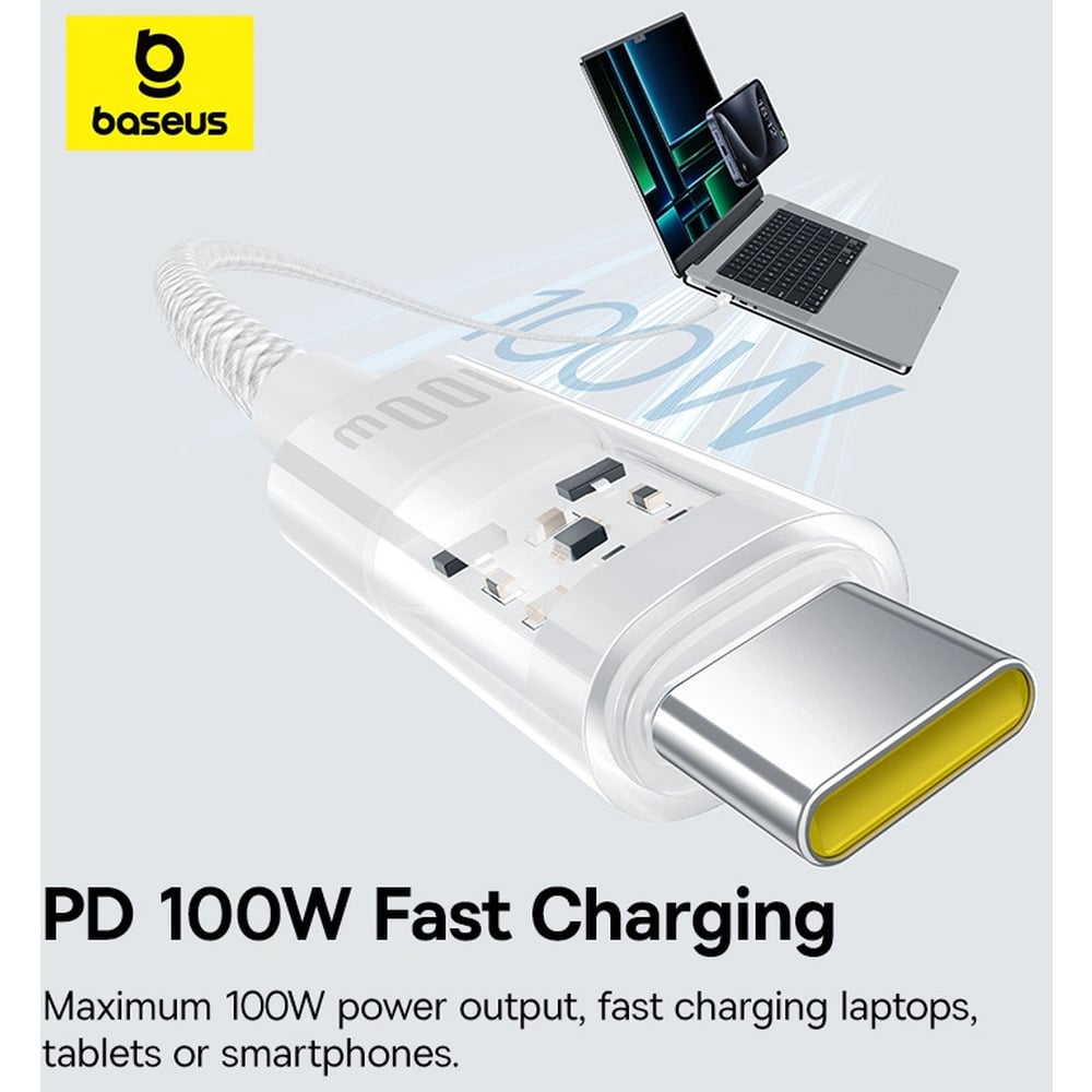 Baseus Gem 100W Type-C to Type-C Fast-Charging 2M Data Cable