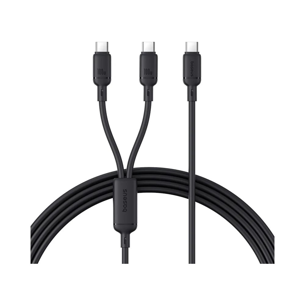 Baseus New Pudding Series 1.5Meter 100W Type-C to Dual Type-C Fast Charging Cable