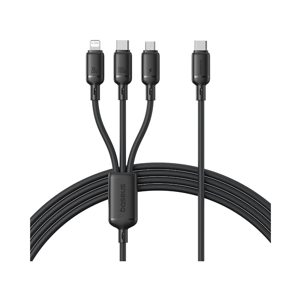 Baseus Silky 100W One-for-Three Type -C to M+L+C Fast Charging 1.5M Cable