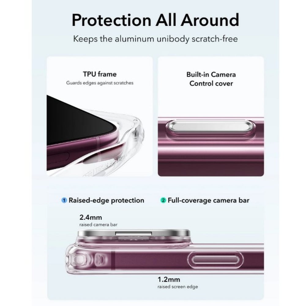 ESR Classic Hybrid Magnetic Case with Camera Control And Flex Stand for iPhone 18 Pro Max